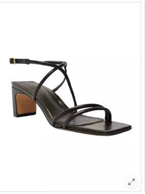 Schutz Aimee Block Sandals Size 8.5 Black